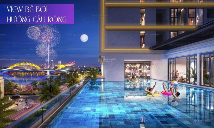 Căn Hộ 2 Phòng Ngủ Sun Ponte Đà Nẵng Tầng Cao, View Cầu Rồng Phun Lửa + Pháo Hoa